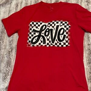 Valentine’s Day Red Love Graphic Tee new never worn